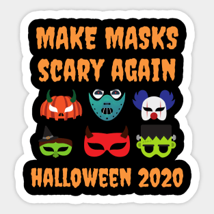 Funny Trump Make Masks Scary Again Halloween 2020 Graphic Sticker